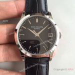 Copy Swiss Patek Philippe Cal.324 S C Watch SS Black Dial